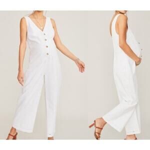Hatch White Sleeveless Jumpsuit